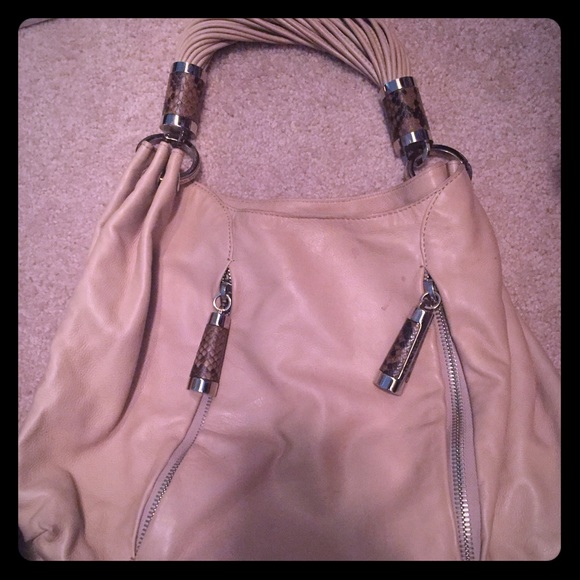 michael kors tonne hobo leather python - Picture 1 of 2